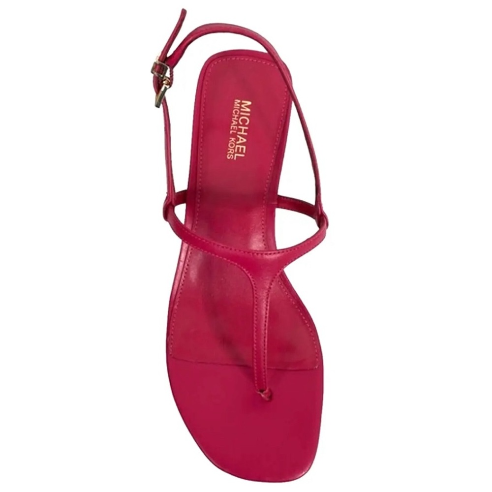 Michael Kors Raspberry Tasha T Strap Sandals